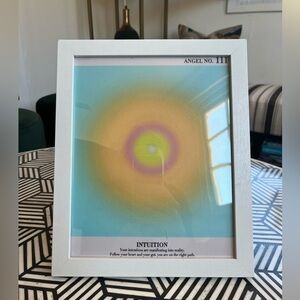 Angel Number 111 Intuition Art Print with White Frame